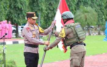 Polda Sulsel Gelar Upacara kenaikan Pangkat 1,551 Personel dan Penyambutan Personil Brimob BKO Papua 