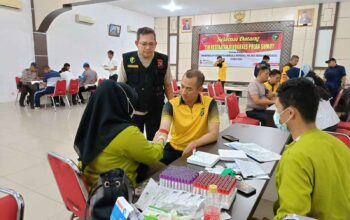 Biddokes Polda Sumut Gelar Rikkes di Polres Sergai, AKBP Oxy Yudha di Ikuti 106 Jajarannya  