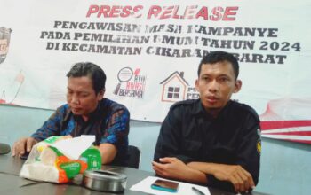 Panwaslu Kec Cikarang Barat Bekasi Gelar Press Release Terkait Pengawasan Masa Kampanye