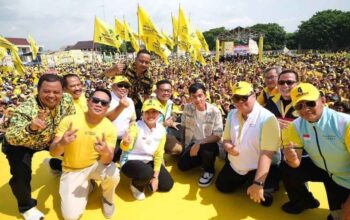 Diacara Kampanye Rapat Umum Partai Golkar Cawapres Nomor Urut 2 Gibran Rakabuming Raka Disambut Ribuan Kader dan Simpatisan