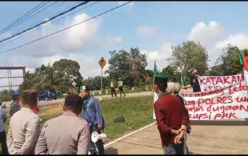 Aksi Damai, HMI Cabang Tebo Dukung Polres Tebo Ungkap Kasus Dugaan Korupsi Dana PKK