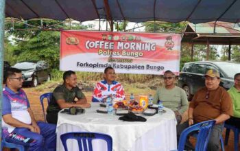 Polres Bungo Gelar Coffee Morning Bersama Forkopimda Kabupaten Bungo