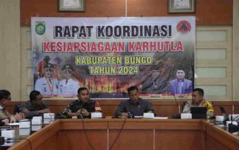 Kapolres Bungo Rakor Bersama Forkopimda, Siaga  Karhutla 